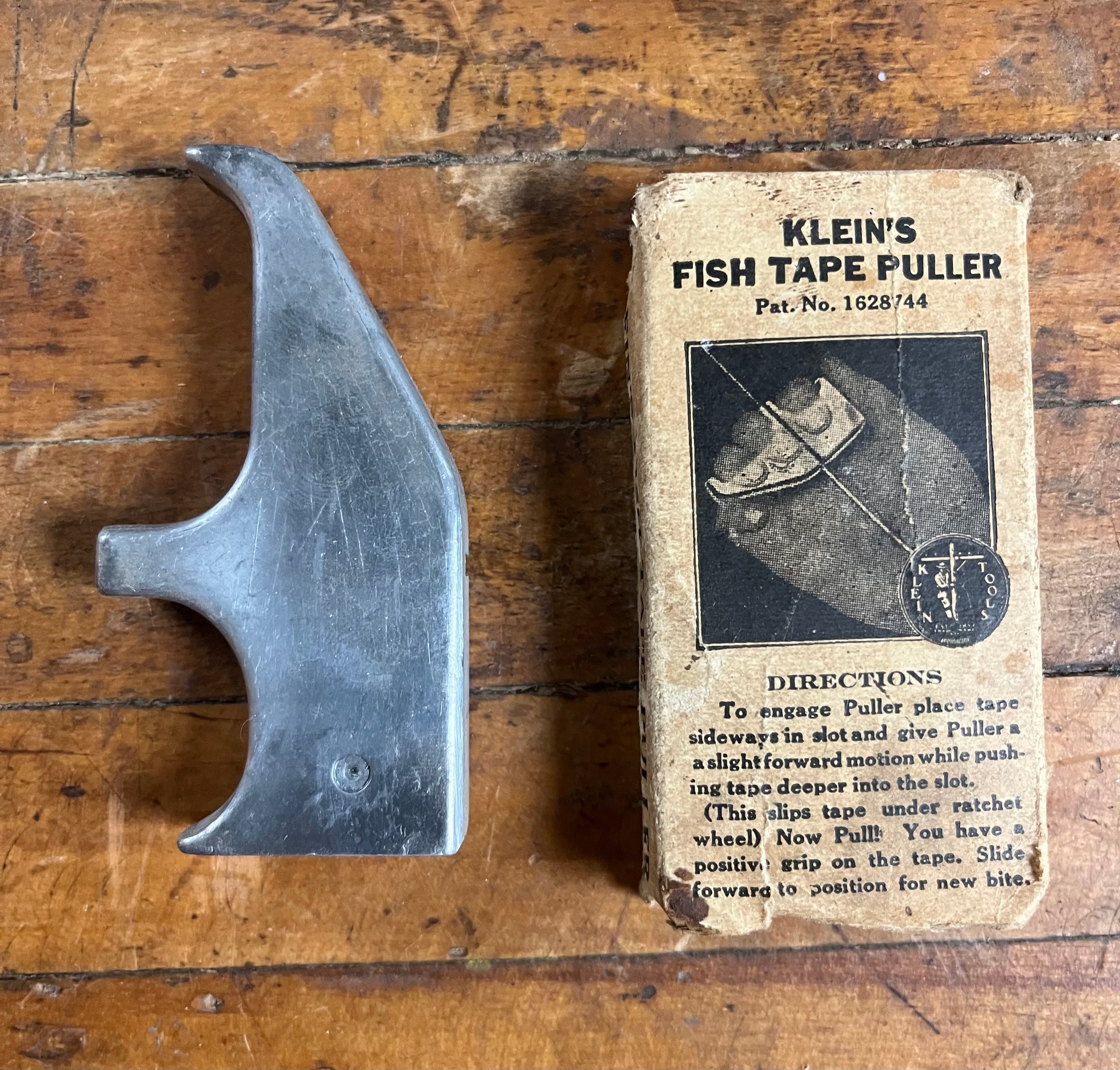 Vintage 1920's - 30's Steel Fish Tape Puller Tool M. Klein No 1629